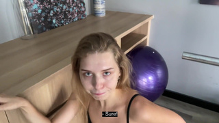 Risky public blowjob in the gym. Fast cum. Cumwalk with Californiababe.mp4