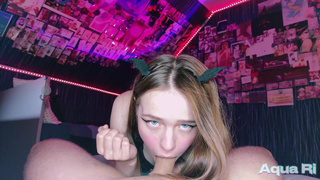 Aqua Ri трахается няшно в рожках – хардкорное порно
