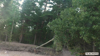 Beautiful teen sucks cock on the beach. POV.mp4