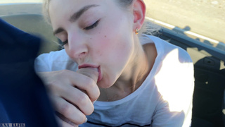 Развратная поездка в Лас-Вегас – отчаянный минет и жесткая ебля в машине