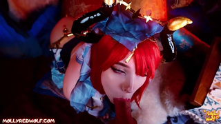 Горячий кремпай в малышку из Геншина – страстный аниме-секс с сочными анимациями