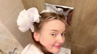 Развратный отчим и шаловливая падчерица – жесткий секс в туалете