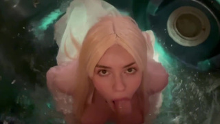 JUICY BLOWJOB AND TIT FUCK IN THE JACUZZI