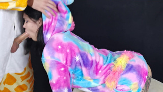 Секс в кигуруми: волшебный минетик от пушистой киски